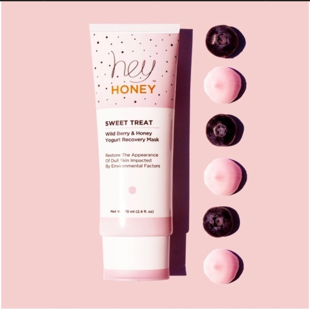 ๐ถ4/$12 NIB HEY HONEY Sweet Treat Mask Wild Berry Honey Yogurt Recovery $48.00 - Picture 4 of 13